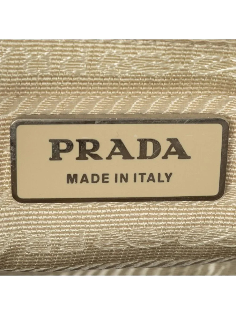 Prada Buckle Flap Bag Crossbody Beige Ivory Nylon Canvas